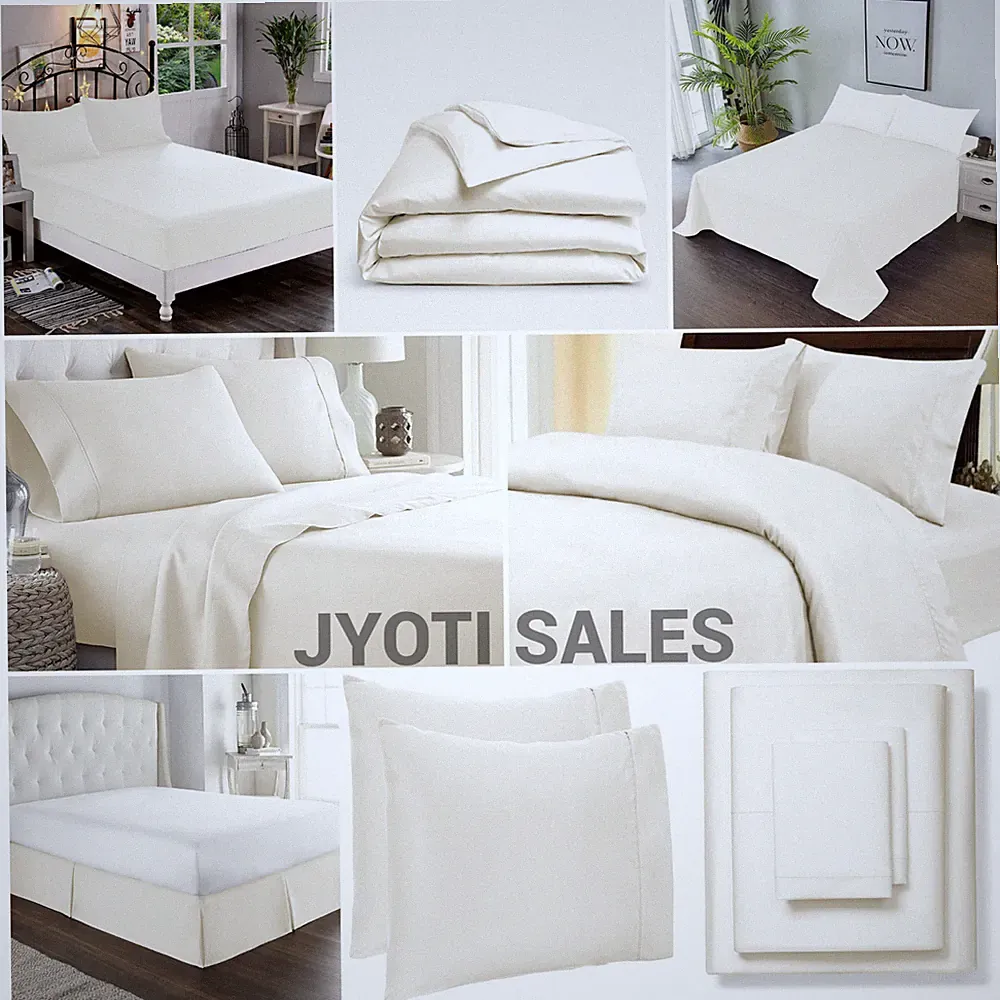 100% Cotton 1000 Thread Count Ivory Solid Select Sheets OR Duvet Covers