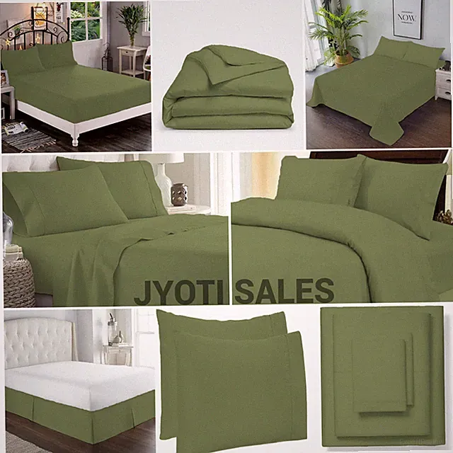 100% Cotton 1000 Thread Count Moss Solid Select Sheets OR Duvet Covers