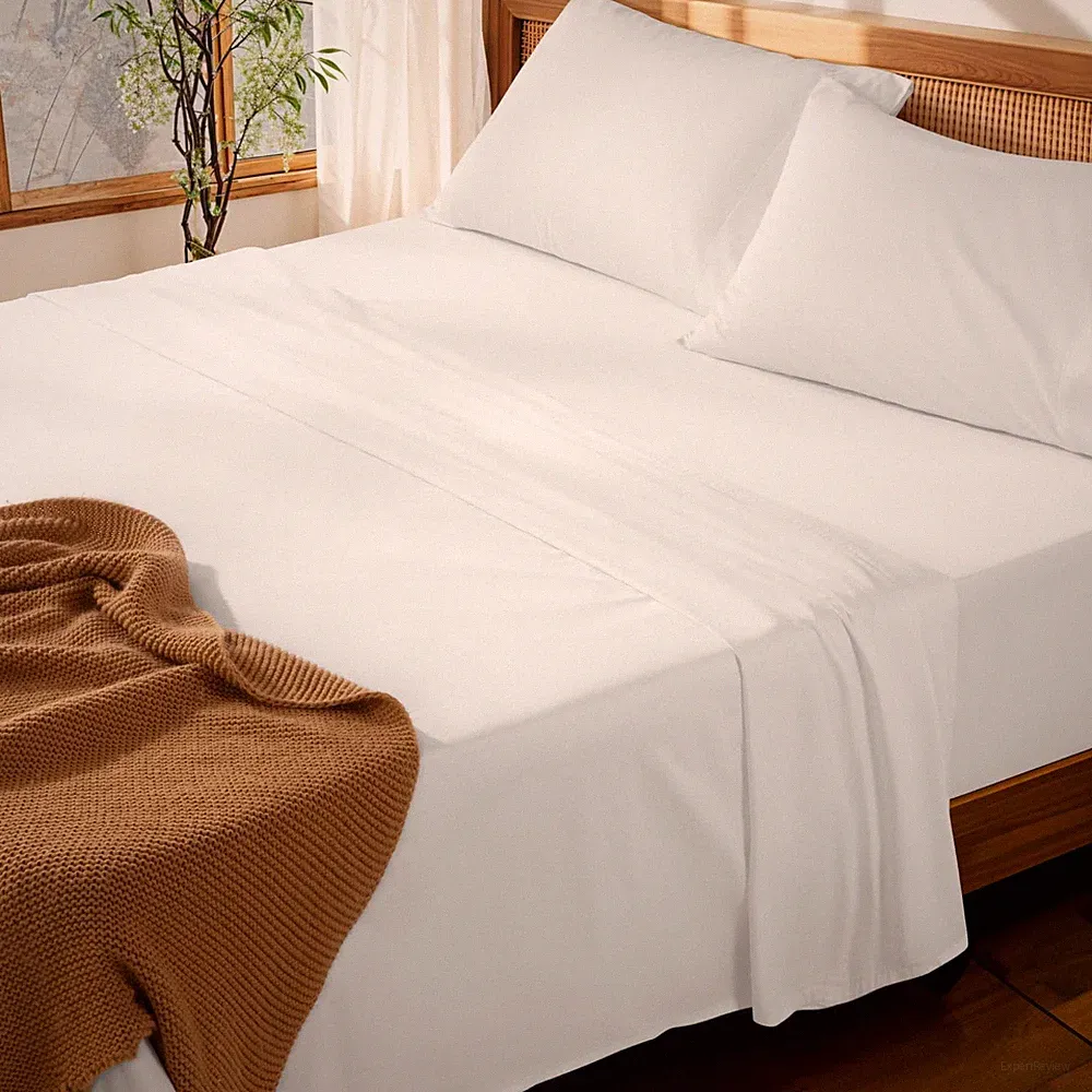 100% Cotton Sheets Set Deep Pocket Up to 18"-24", 1000 Thread Count King Size...