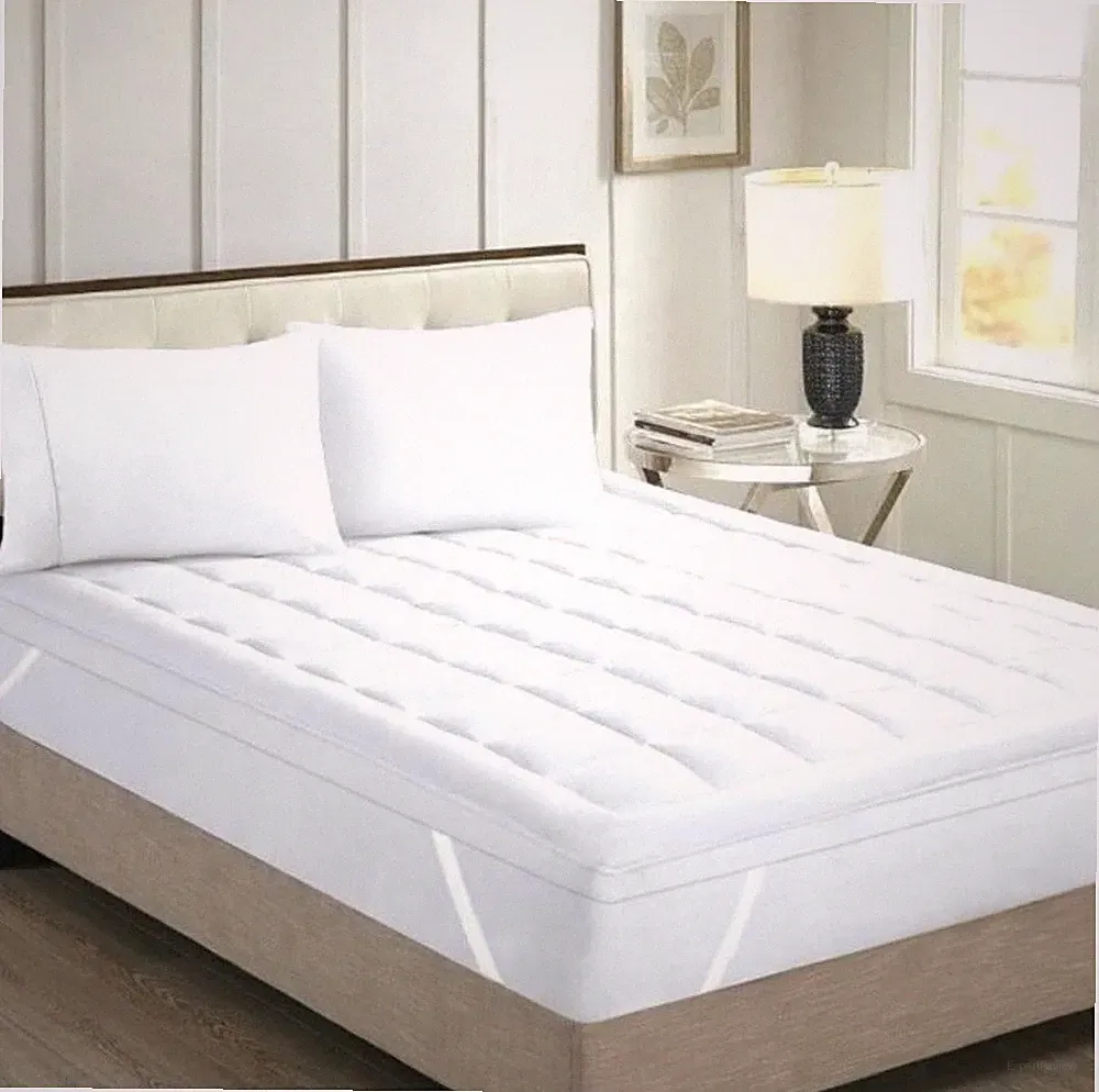 100% Cotton 1000 Thread Count 300 GSM Latest White Mattress Pad