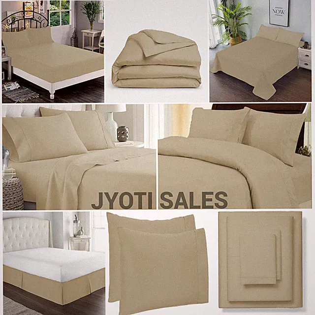 100% Cotton 1000 Thread Count Taupe Solid Select Sheets OR Duvet Covers