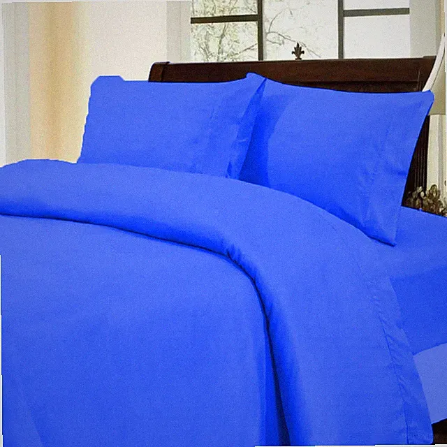 1000 OR 1200 TC 100% Cotton Duvet Collection Select Item & Size Royal Blue Solid