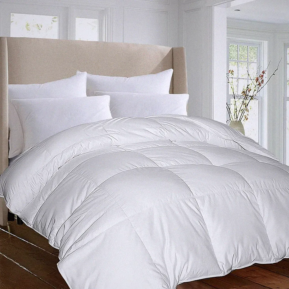 1000 Thread Count PIMA Cotton Down Alternative Comforter - White - Full/Queen