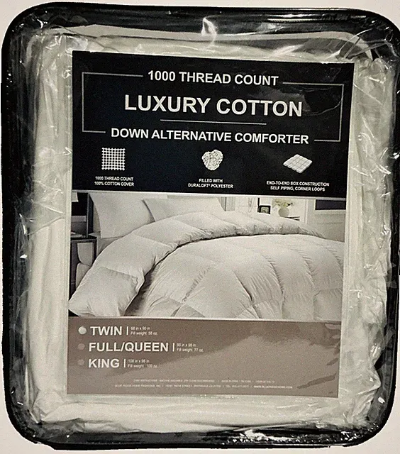 Down Alternative Comforter -1000 thread count -Twin Size New