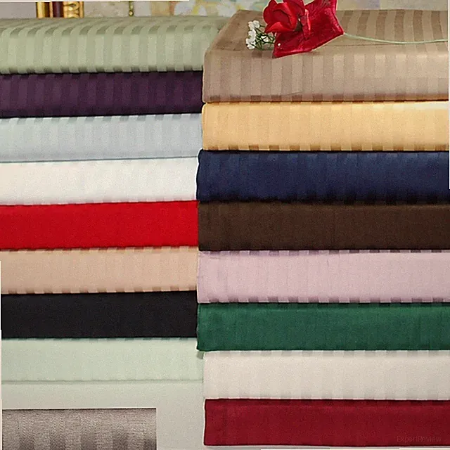 Extra Deep Pocket Fitted Sheet 21-24 Inch Stripe Egyptian Cotton 1000-1200 TC