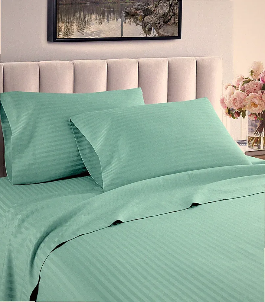 Fresh Home 1000 Thread Count 100% Cotton Striped Deep Pocket Sheet Set