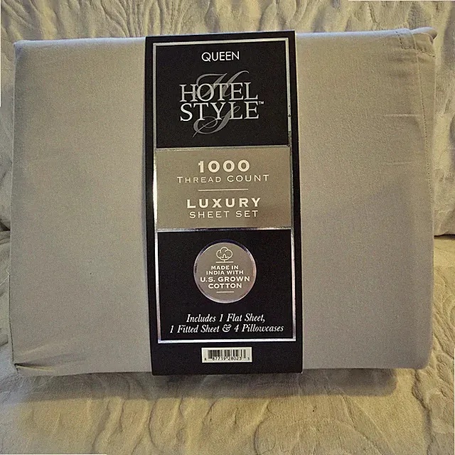 Hotel Style 1000 Thread Cotton Luxury Sheet Set Queen Grey New