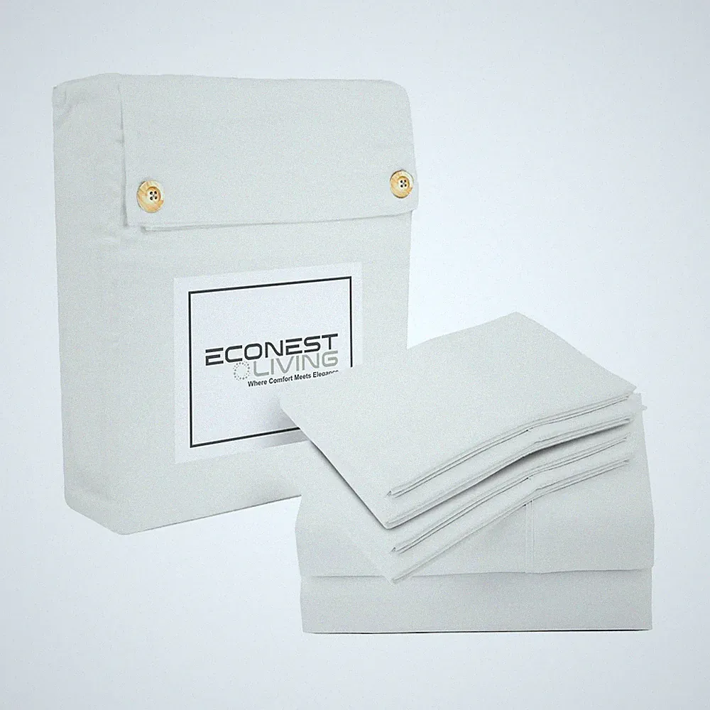 Luxury Egyptian Cotton King Size Sheet Set - 1000 Thread Count 6 Piece King S...