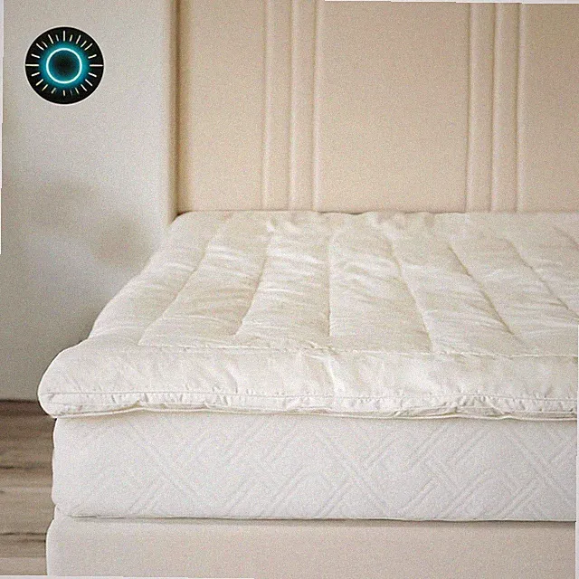 Mattress Topper - Pure Australian Wool and Organic Cotton Temperature Regula...