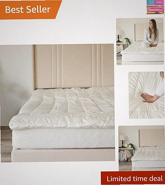 Pure Wool Organic Cotton Mattress Topper Temperature Control