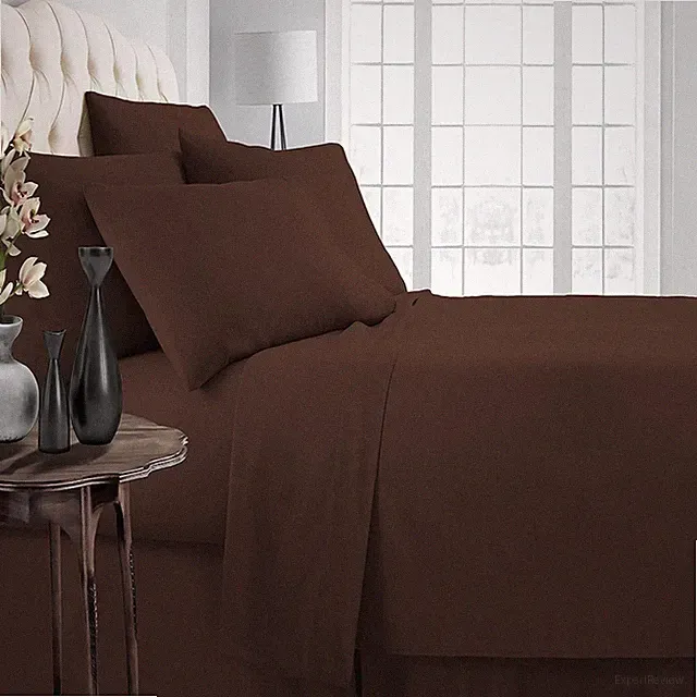 Superior Bedding Collection Egyptian Cotton US Sizes Select TC Brown Solid